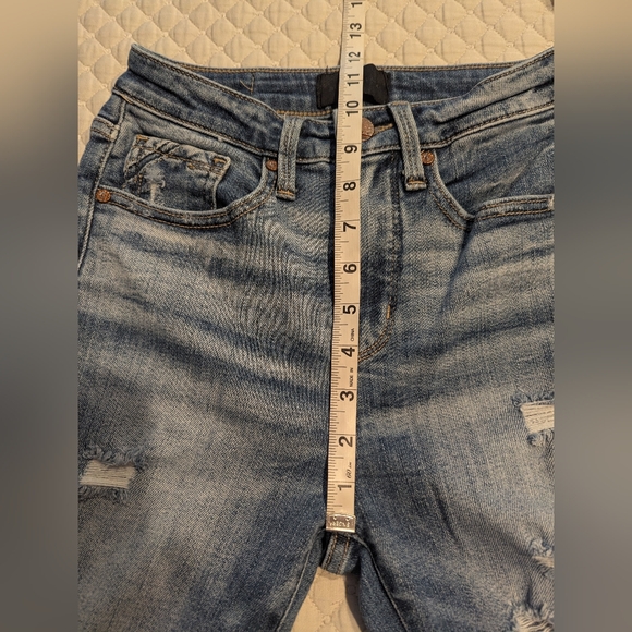 BUCKLE BLACK Distressed High Waisted Ankle Skinny Jeans Size 25 - Picture 6 of 8